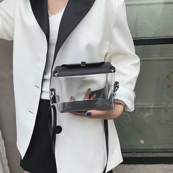 new women's 2019 clear small plastic shoulder crossbody bag ladies casual messenger bag transparent flap small handbag purse sac
new women's 2019 clear small plastic shoulder crossbody bag ladies casual messenger bag transparent flap small handbag purse sac