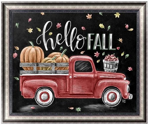 diamond painting kits red pumpkin truck full drill diamond painting by numbers diamond art kit for decor hello fall 
diamond painting kits red pumpkin truck full drill diamond painting by numbers diamond art kit for decor hello fall