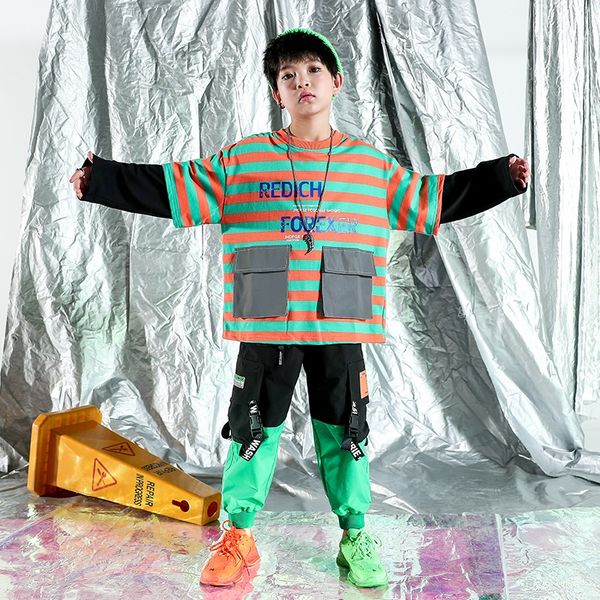 children's jazz dance costume girls hiphop clothes korean version street dance costumes boys striped sweater autumn tide dwy2506, Black;red
children's jazz dance costume girls hiphop clothes korean version street dance costumes boys striped sweater autumn tide dwy2506, Black;red