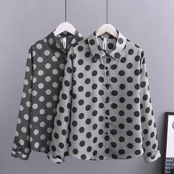 2019 plus size casual blouses spring summer women clothing fashion loose dot chiffon shirts k9-8001, White
2019 plus size casual blouses spring summer women clothing fashion loose dot chiffon shirts k9-8001, White