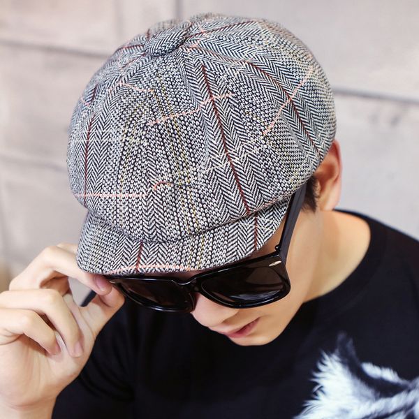 fashion classic winter warm men's cotton blend striped cabbie newsboy cap flat octagonal golf driving hat accessories, Blue;gray
fashion classic winter warm men's cotton blend striped cabbie newsboy cap flat octagonal golf driving hat accessories, Blue;gray