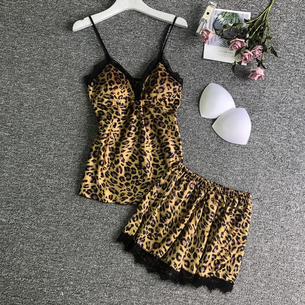 women leopard pajamas 2 psc set spaghetti strap satin sleepwear female lace pyjama home clothing pijama for summer spring, Blue;gray
women leopard pajamas 2 psc set spaghetti strap satin sleepwear female lace pyjama home clothing pijama for summer spring, Blue;gray