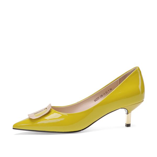 Women Black Yellow Pumps Metal Decoration Mid Heels Pointed Toe Office Pumps Lady Comfortable Spring Female Shoes
Women Black Yellow Pumps Metal Decoration Mid Heels Pointed Toe Office Pumps Lady Comfortable Spring Female Shoes