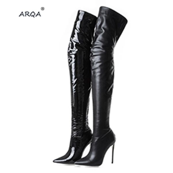 2019 autumn and winter new knee high tube stretch boots nightclub high-heeled pointed long boots slim skinny legs big size, Black
2019 autumn and winter new knee high tube stretch boots nightclub high-heeled pointed long boots slim skinny legs big size, Black