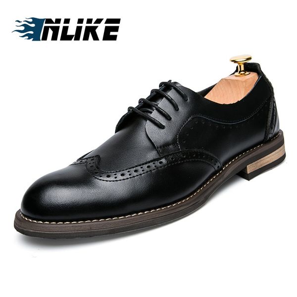 inlike luxury genuine leather brogue mens flats shoes casual british style men oxfords brand dress shoes mens dress, Black
inlike luxury genuine leather brogue mens flats shoes casual british style men oxfords brand dress shoes mens dress, Black