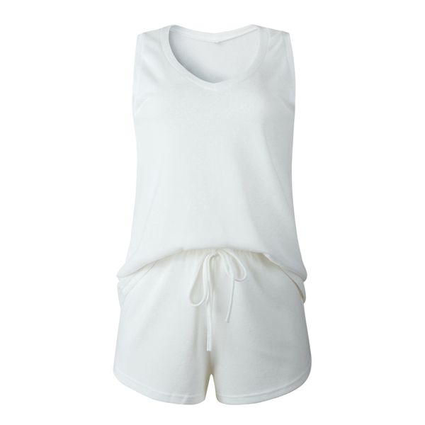 two piece dress summer beach strap v neck set crop and shorts drawstring casual outfits, White
two piece dress summer beach strap v neck set crop and shorts drawstring casual outfits, White