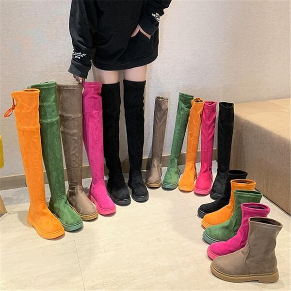 slim over the knee high women's boots fashion colorful female autumn winter thigh high boots stretch fabric botas mujer, Black
slim over the knee high women's boots fashion colorful female autumn winter thigh high boots stretch fabric botas mujer, Black