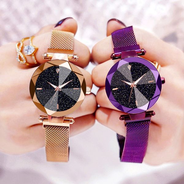 2019 new luxury female watch magnet stainless steel mesh strap women quartz watches fashion starry sky dial ladies wristwatches, Slivery;brown
2019 new luxury female watch magnet stainless steel mesh strap women quartz watches fashion starry sky dial ladies wristwatches, Slivery;brown