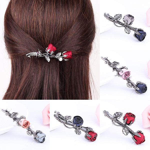 1pc retro rose flower hairpins with rhinestones leaves barrettes for women girls hair clip hairgrips, Black;brown
1pc retro rose flower hairpins with rhinestones leaves barrettes for women girls hair clip hairgrips, Black;brown