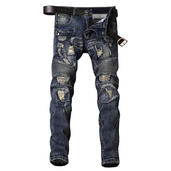 skinny jeans men denim locomotive jean homme ripped spijkerbroeken heren biker stretch pants slim fit men's trousers fashion, Blue
skinny jeans men denim locomotive jean homme ripped spijkerbroeken heren biker stretch pants slim fit men's trousers fashion, Blue
