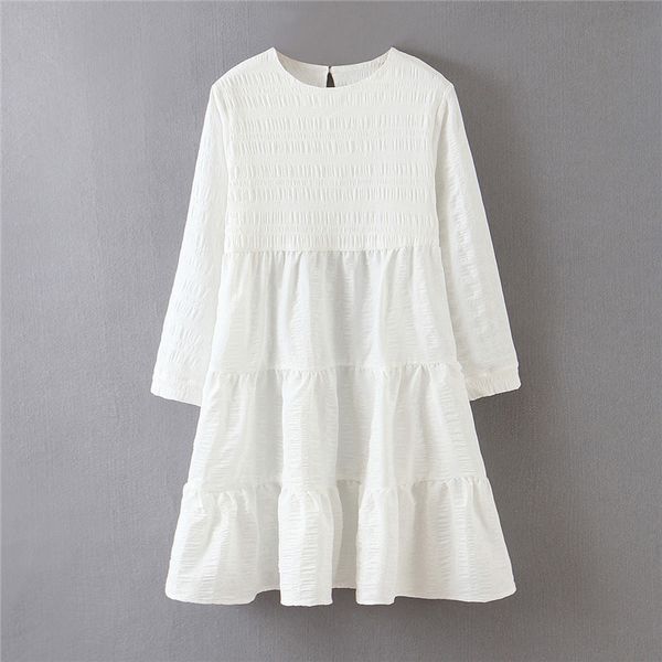 sweet ruffled solid white mini dress vintage o neck three quarter sleeve female dresses vestidos mujer, Black;gray
sweet ruffled solid white mini dress vintage o neck three quarter sleeve female dresses vestidos mujer, Black;gray