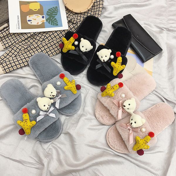 shoes woman 2019 woman's slippers butterfly-knot fur flip flops luxury slides winter footwear flock new plush designer soft, Black
shoes woman 2019 woman's slippers butterfly-knot fur flip flops luxury slides winter footwear flock new plush designer soft, Black