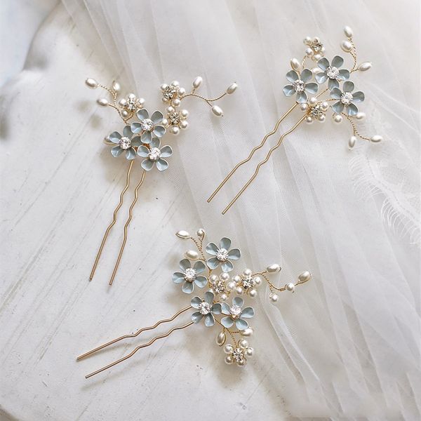 blue flower bridal hair pins clips zirconia pearl hairpins gold head pieces for bridesmaids wedding accessories brides jewelry, Golden;white
blue flower bridal hair pins clips zirconia pearl hairpins gold head pieces for bridesmaids wedding accessories brides jewelry, Golden;white