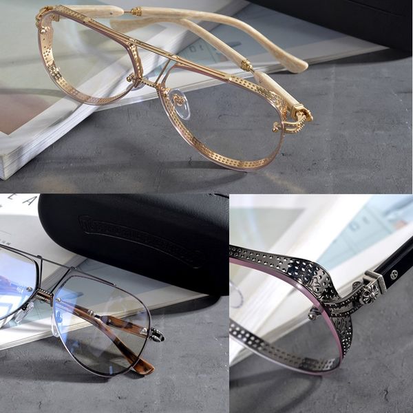 chrome brand optical frame glasses men women eyeglasses frames fashion personality spectacle frames myopia eyewear with original box, Silver
chrome brand optical frame glasses men women eyeglasses frames fashion personality spectacle frames myopia eyewear with original box, Silver