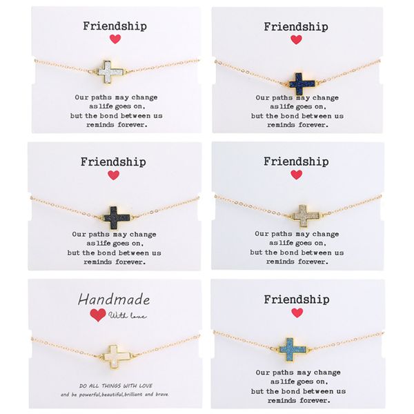 fashion crystal cross resin druzy charm bracelet colorful natural stone pendant bracelets bangles women friendship jewelry gift with card, Golden;silver
fashion crystal cross resin druzy charm bracelet colorful natural stone pendant bracelets bangles women friendship jewelry gift with card, Golden;silver