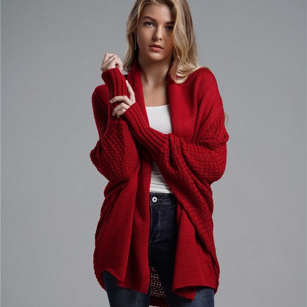 

xuxi 2019 batwing sleeve knitwear cardigan women autumn winter size knitted sweater cardigan female elegant jumper coat fz522, White