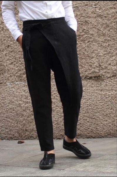 men's pants m~3xl 2021 clothing original vintage pure linen trousers simple cotton china wind youth costumes, Black
men's pants m~3xl 2021 clothing original vintage pure linen trousers simple cotton china wind youth costumes, Black