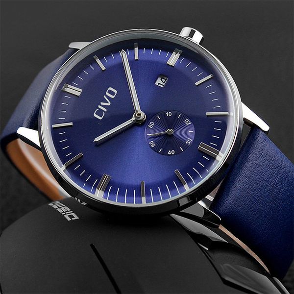 civo chronograph men sports watches waterproof leather casual quartz male wristwatch relogio masculino, Slivery;brown
civo chronograph men sports watches waterproof leather casual quartz male wristwatch relogio masculino, Slivery;brown