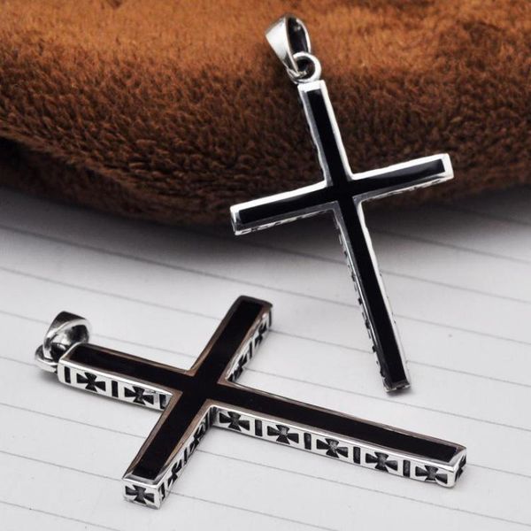 real solid 925 sterling silver crosses for men christian black jesus pendant couples women lovers fine jewelry
real solid 925 sterling silver crosses for men christian black jesus pendant couples women lovers fine jewelry