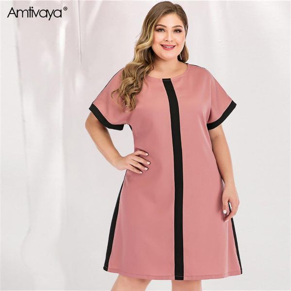 amtivaya summer dresses 2020 new o neck short sleeve knee length plus size chiffon dress women fashion hit color patchwork, Black;gray
amtivaya summer dresses 2020 new o neck short sleeve knee length plus size chiffon dress women fashion hit color patchwork, Black;gray
