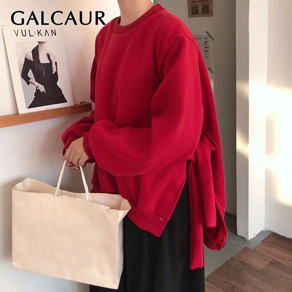 теплый galcaur узелок side split фуфайки женский o шеи фонарь с длинным рукавом плюс густых осенних женщин толстовка моды 2019, Black
теплый galcaur узелок side split фуфайки женский o шеи фонарь с длинным рукавом плюс густых осенних женщин толстовка моды 2019, Black