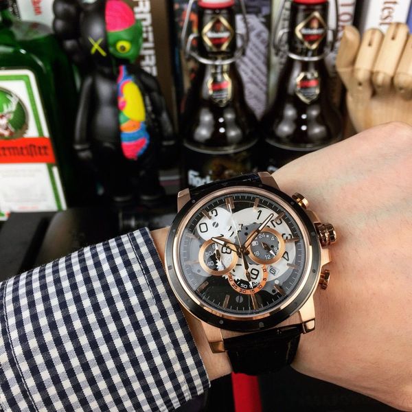 men watches quartz movement 43*14mm men leather band waterproof wristwatchesl men fashion wristwatches, Slivery;brown
men watches quartz movement 43*14mm men leather band waterproof wristwatchesl men fashion wristwatches, Slivery;brown