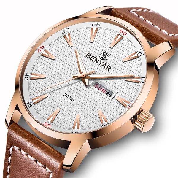 2018 men watches benyar casual quartz sports wristwatch leather strap male clock watch relogio masculino, Slivery;brown
2018 men watches benyar casual quartz sports wristwatch leather strap male clock watch relogio masculino, Slivery;brown