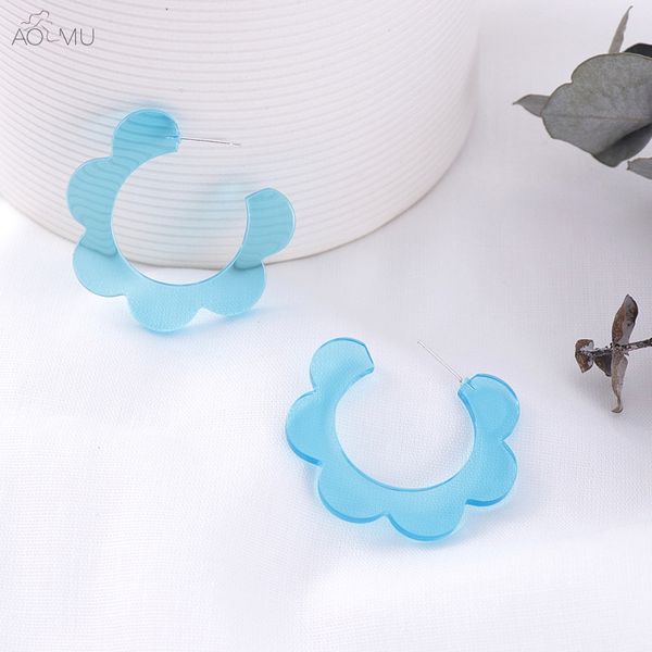 aomu sweet exaggeration acrylic transparent blue flower c-shaped big hoop earrings for women girl party gift jewelry bijoux, Golden;silver
aomu sweet exaggeration acrylic transparent blue flower c-shaped big hoop earrings for women girl party gift jewelry bijoux, Golden;silver