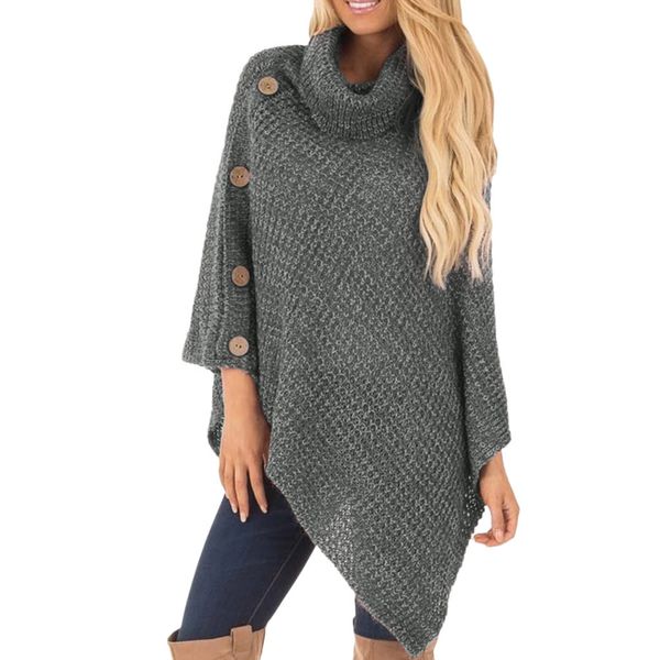 long women's knit turtle turtleneck neck poncho with button irregular hem pullover sweaters crocheted technics sleeveless 8z, White;black
long women's knit turtle turtleneck neck poncho with button irregular hem pullover sweaters crocheted technics sleeveless 8z, White;black