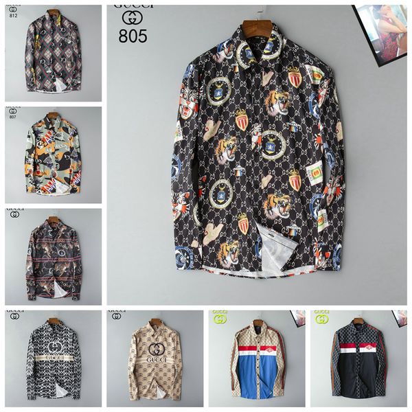 Luxury Mens Designer Long Sleeve Shirts Firmate Business Dress Shirts Fashion Casual Brand Shirt Print Slim Shirt Homme Button Up Tops 124
Luxury Mens Designer Long Sleeve Shirts Firmate Business Dress Shirts Fashion Casual Brand Shirt Print Slim Shirt Homme Button Up Tops 124