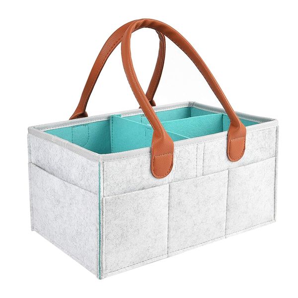 baby diaper caddy organizer portable nursery diaper storage bin for changing table large car travel organizer,gray+blue
baby diaper caddy organizer portable nursery diaper storage bin for changing table large car travel organizer,gray+blue