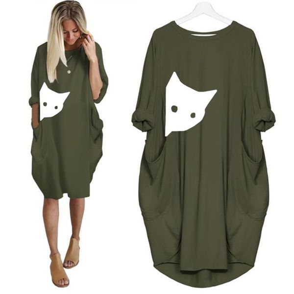 2019 new fashion pocket t-shirt for women cat animal print t-shirt women harajuku cute tumblr femme japan korean, White
2019 new fashion pocket t-shirt for women cat animal print t-shirt women harajuku cute tumblr femme japan korean, White