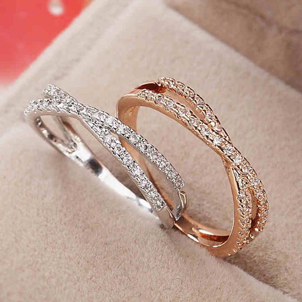 hand decorate concise set diamond ring referring to korean style crossing ring woman accessories, Silver
hand decorate concise set diamond ring referring to korean style crossing ring woman accessories, Silver