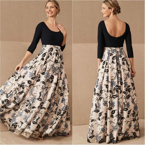 2020 simple mother dresses 3/4 long sleeve jewel mother of the bride dress a line lace wedding guess dress, Black;red
2020 simple mother dresses 3/4 long sleeve jewel mother of the bride dress a line lace wedding guess dress, Black;red