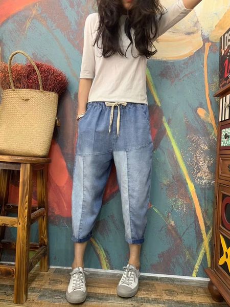 the orchid grey cowboy loose version 7 minutes of pants female easy summer bk4738, Blue
the orchid grey cowboy loose version 7 minutes of pants female easy summer bk4738, Blue
