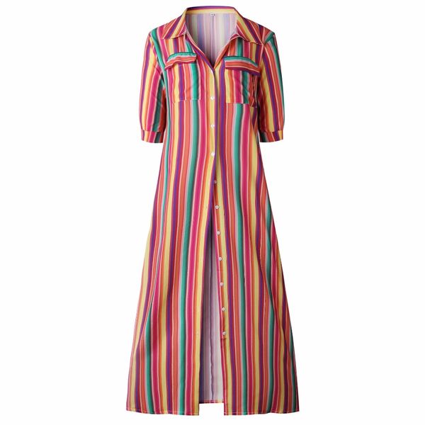 Short Sleeve Boho Striped Casual Long Dress Summer Vintage Women Dress Elegant Streetwear Loose Sexy Black Shirt Dresses
Short Sleeve Boho Striped Casual Long Dress Summer Vintage Women Dress Elegant Streetwear Loose Sexy Black Shirt Dresses