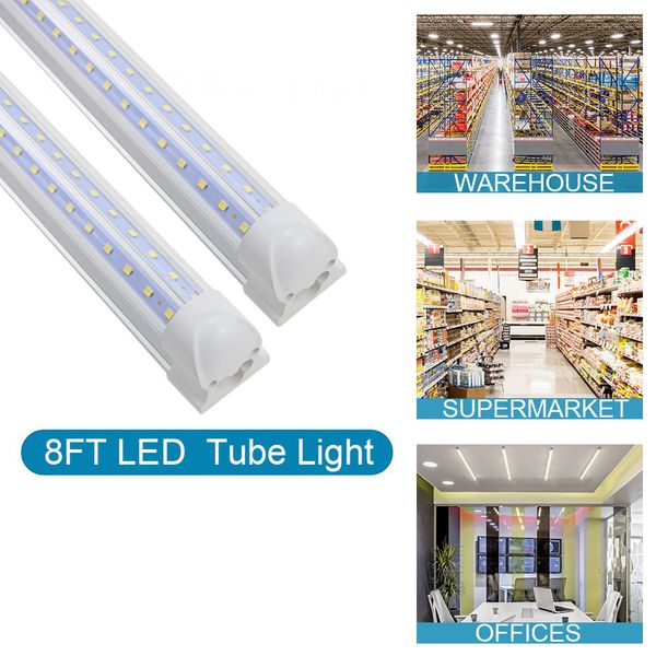 8ft led light fixtures, 8ft led shop light 6000k cold white dual side t8 v-shape integrated 8 foot led tube lights, clear cover
8ft led light fixtures, 8ft led shop light 6000k cold white dual side t8 v-shape integrated 8 foot led tube lights, clear cover