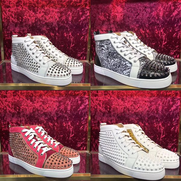 2019 ace red bottom luxury designer brand studded spikes flats casual shoes for men women party lovers genuine leather rivet glitter sneaker, Black
2019 ace red bottom luxury designer brand studded spikes flats casual shoes for men women party lovers genuine leather rivet glitter sneaker, Black