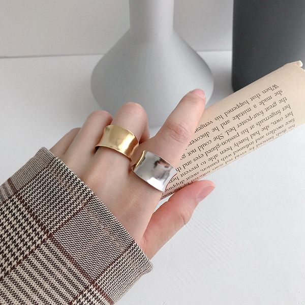 louleur 925 sterling silver irregular wide rings matte glossy texture elegant female rings fashionable jewelry gift, Golden;silver
louleur 925 sterling silver irregular wide rings matte glossy texture elegant female rings fashionable jewelry gift, Golden;silver