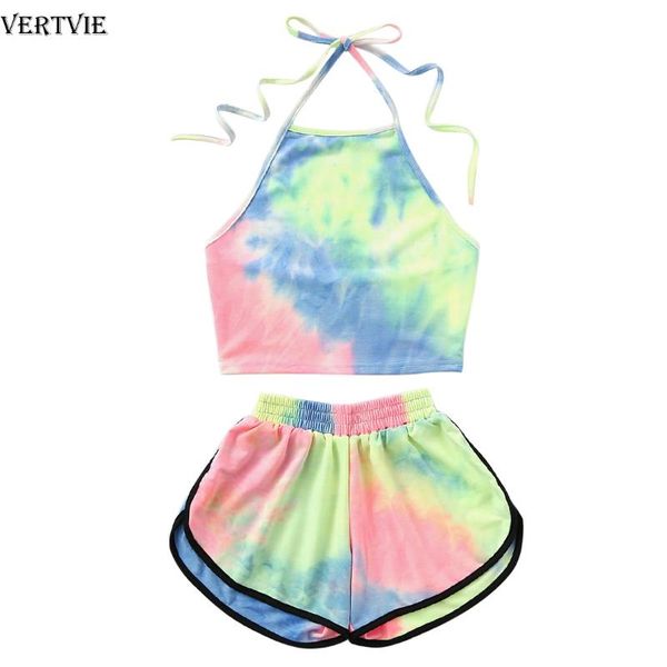 tie-dye gradient halter crop biker shorts two 2 piece yoga set women summer tank camis suit holiday outfit tracksuit, White;red
tie-dye gradient halter crop biker shorts two 2 piece yoga set women summer tank camis suit holiday outfit tracksuit, White;red