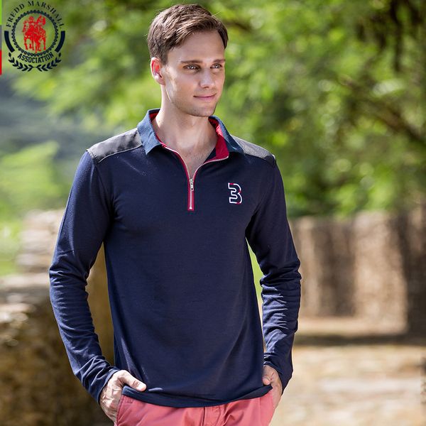 Fredd Marshall Autumn 2017 Long Sleeve Brand Polo Shirts Men Zippers Stand Collar Casual Camisas 100 %Cotton Male Polo Shirt 727
Fredd Marshall Autumn 2017 Long Sleeve Brand Polo Shirts Men Zippers Stand Collar Casual Camisas 100 %Cotton Male Polo Shirt 727