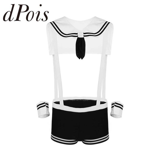 3pcs mens sailor roleplay costume for halloween party rave lingerie underwear set elastic suspenders boxer briefs + collar cuffs
3pcs mens sailor roleplay costume for halloween party rave lingerie underwear set elastic suspenders boxer briefs + collar cuffs