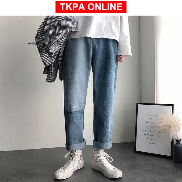 men korean patchwork blue jeans 2020 mens embroidery streetwear black baggy denim pants women hip hop harem pants ins
men korean patchwork blue jeans 2020 mens embroidery streetwear black baggy denim pants women hip hop harem pants ins