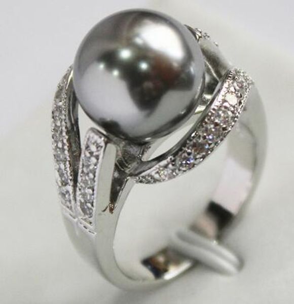 2019 nuevo estilo gris 12mm plata de color incrustaciones perla anillos de moda regalo para mujeres, Silver
2019 nuevo estilo gris 12mm plata de color incrustaciones perla anillos de moda regalo para mujeres, Silver