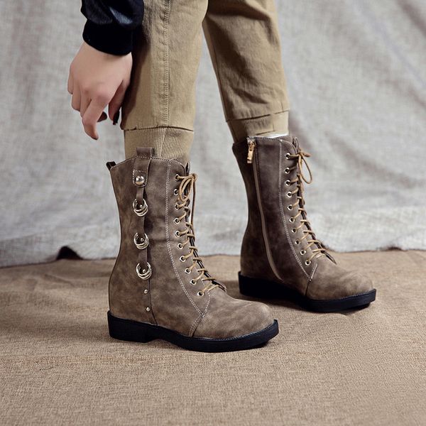 vintage chunky low heels cross lace up metal ring design gothic ankle western combat boots winter shoes women, Black
vintage chunky low heels cross lace up metal ring design gothic ankle western combat boots winter shoes women, Black