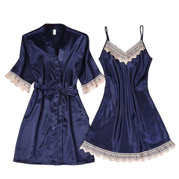 2019 lace stitching pure erotic pajamas set for women half sleeve robe + v-neck sling pajamas, Black;red
2019 lace stitching pure erotic pajamas set for women half sleeve robe + v-neck sling pajamas, Black;red