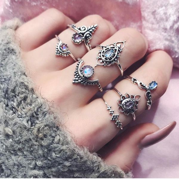 7pcs/set women rings bohemian anillos vintage silver stack rings jewelries above knuckle blue set elegant ornaments aneis, Golden;silver
7pcs/set women rings bohemian anillos vintage silver stack rings jewelries above knuckle blue set elegant ornaments aneis, Golden;silver