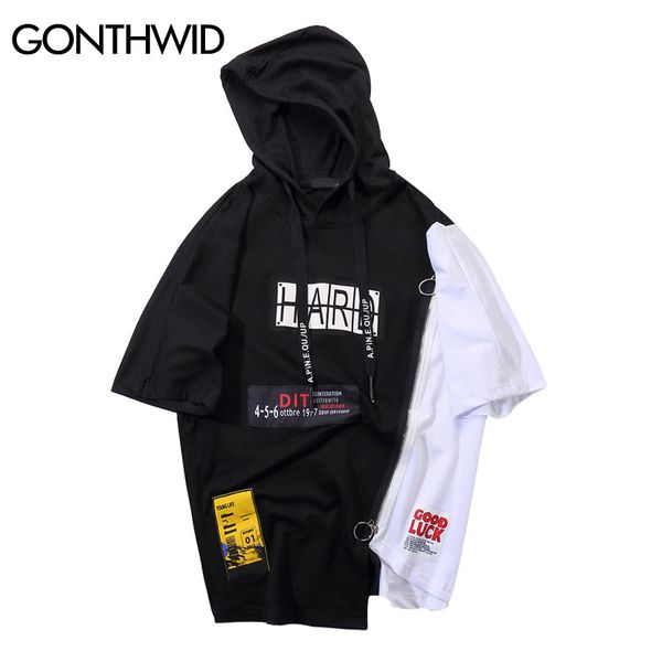 gonthwid zipper color block patchwork irregular hoodies summer men hip hop short sleeve hooded sweatshirts male casual pullovers, Black
gonthwid zipper color block patchwork irregular hoodies summer men hip hop short sleeve hooded sweatshirts male casual pullovers, Black