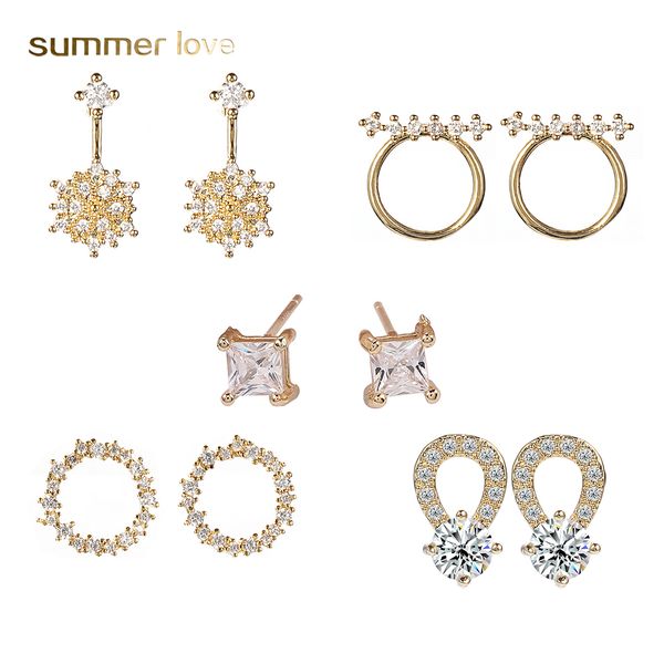 2019 fashion gold romantic snowflake flower clear cz dangle earrings for women round cubic zirconia wedding jewelry exquisite lady gifts, Golden;silver
2019 fashion gold romantic snowflake flower clear cz dangle earrings for women round cubic zirconia wedding jewelry exquisite lady gifts, Golden;silver