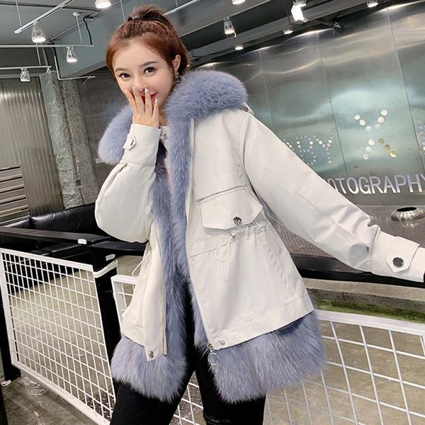 2019 winter new parka rex fur liner imported fur collar famale short jacket thick warm fashion real coat, Black
2019 winter new parka rex fur liner imported fur collar famale short jacket thick warm fashion real coat, Black